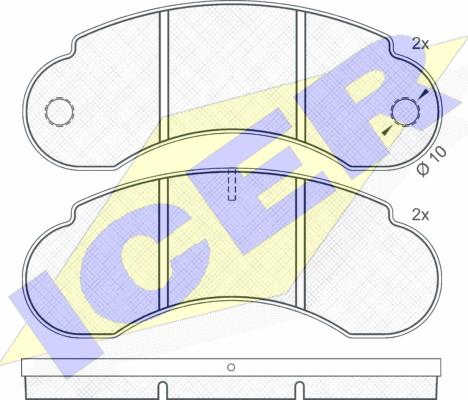 Icer 140558 - Тормозные колодки, дисковые, комплект autodnr.net