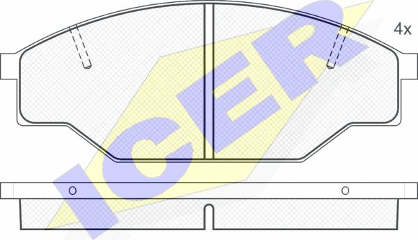 Icer 140614 - Тормозные колодки, дисковые, комплект avtokuzovplus.com.ua