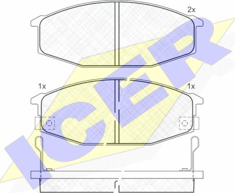 Icer 140637 - Тормозные колодки, дисковые, комплект avtokuzovplus.com.ua