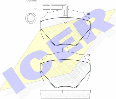 Icer 140702 - Тормозные колодки, дисковые, комплект avtokuzovplus.com.ua