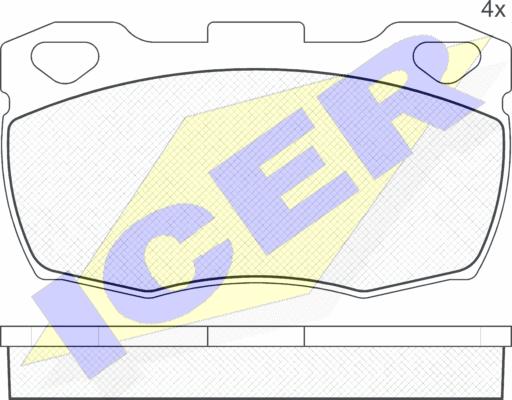 Icer 140799 - Гальмівні колодки, дискові гальма autocars.com.ua