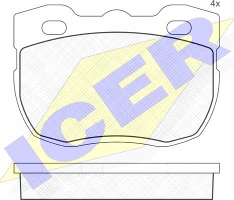Icer 140800 - Гальмівні колодки, дискові гальма autocars.com.ua