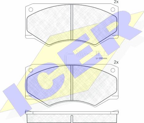 Icer 140814 - Тормозные колодки, дисковые, комплект avtokuzovplus.com.ua