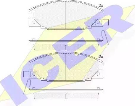 Icer 140853 - Гальмівні колодки, дискові гальма autocars.com.ua