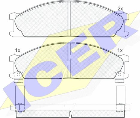 Icer 140885 - Гальмівні колодки, дискові гальма autocars.com.ua