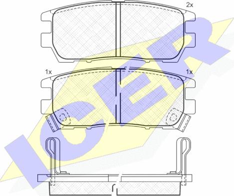 Icer 140980 - Гальмівні колодки, дискові гальма autocars.com.ua