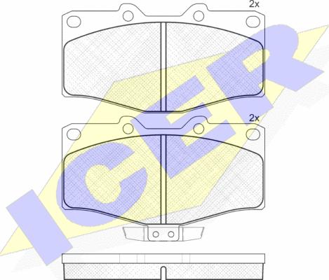 Icer 141006 - Гальмівні колодки, дискові гальма autocars.com.ua