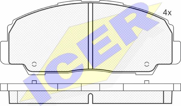 Icer 141022 - Тормозные колодки, дисковые, комплект avtokuzovplus.com.ua