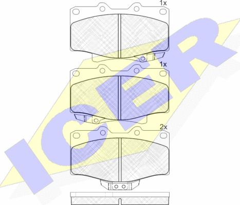 Icer 141025 - Гальмівні колодки, дискові гальма autocars.com.ua