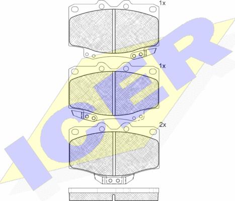 Icer 141034 - Тормозные колодки, дисковые, комплект avtokuzovplus.com.ua