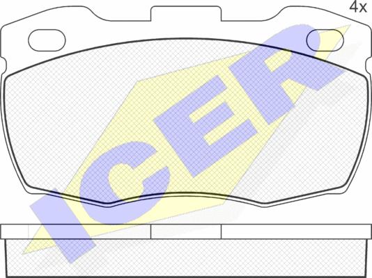 Icer 141089 - Гальмівні колодки, дискові гальма autocars.com.ua