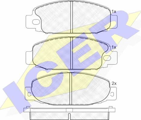 Icer 141207 - Гальмівні колодки, дискові гальма autocars.com.ua