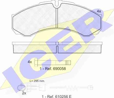 Icer 141208-117 - Гальмівні колодки, дискові гальма autocars.com.ua