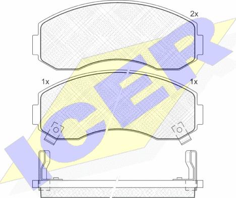 Icer 141224 - Гальмівні колодки, дискові гальма autocars.com.ua