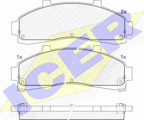 Icer 141228 - Тормозные колодки, дисковые, комплект avtokuzovplus.com.ua