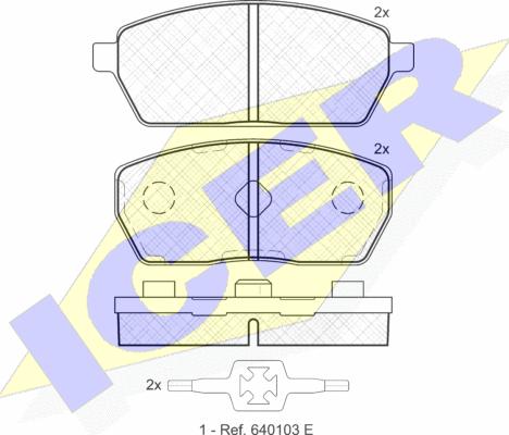 Icer 141251 - Тормозные колодки, дисковые, комплект avtokuzovplus.com.ua