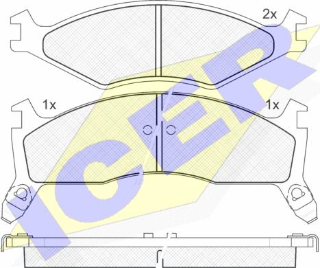 Icer 141270 - Тормозные колодки, дисковые, комплект avtokuzovplus.com.ua