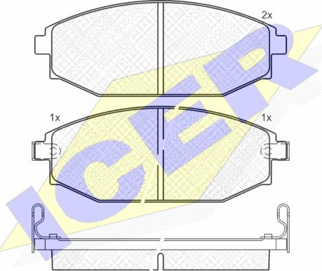 Icer 141272 - Тормозные колодки, дисковые, комплект avtokuzovplus.com.ua