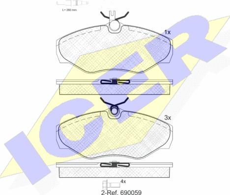 Icer 141315-203 - Гальмівні колодки, дискові гальма autocars.com.ua