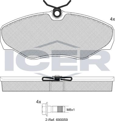 Icer 141315LM - Гальмівні колодки, дискові гальма autocars.com.ua