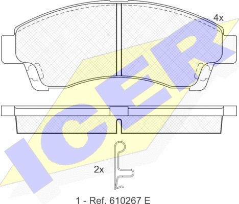 Icer 141324 - Гальмівні колодки, дискові гальма autocars.com.ua