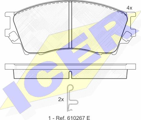 Icer 141337 - Гальмівні колодки, дискові гальма autocars.com.ua