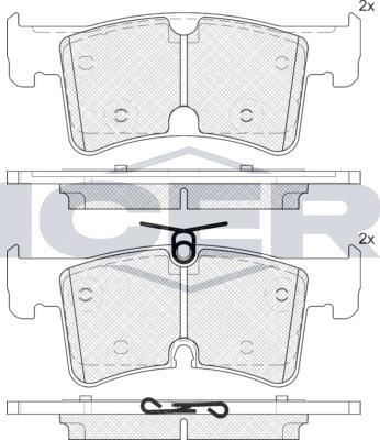 Icer 142480 - Тормозные колодки, дисковые, комплект autodnr.net