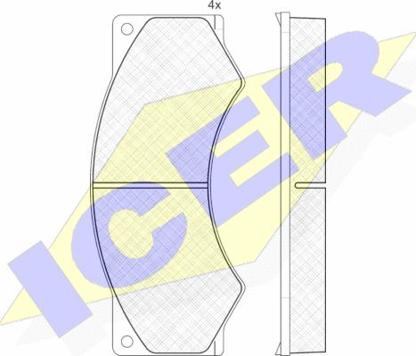 Icer 150765 - Тормозные колодки, дисковые, комплект avtokuzovplus.com.ua