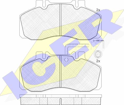 Icer 150903 - Гальмівні колодки, дискові гальма autocars.com.ua