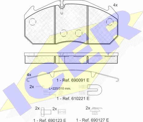 Icer 151040-113 - Тормозные колодки, дисковые, комплект autodnr.net