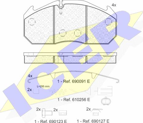 Icer 151040-117 - Гальмівні колодки, дискові гальма autocars.com.ua