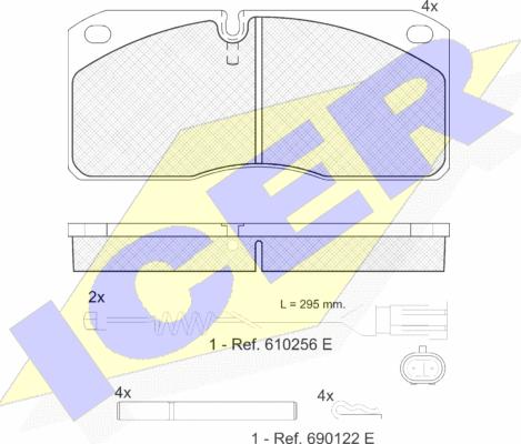 Icer 151078-117 - Гальмівні колодки, дискові гальма autocars.com.ua