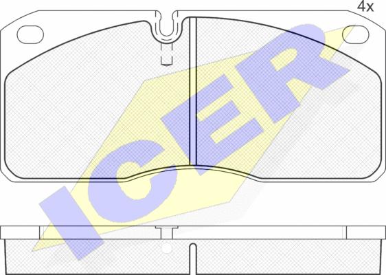 Icer 151078 - Тормозные колодки, дисковые, комплект autodnr.net