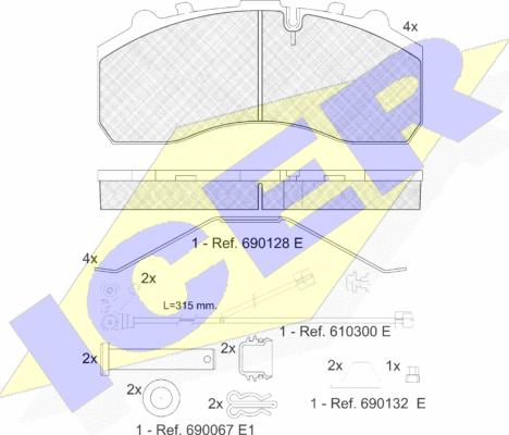 Icer 151194-117 - Гальмівні колодки, дискові гальма autocars.com.ua