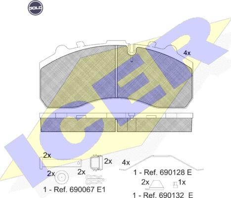 Icer 151194 G - Тормозные колодки, дисковые, комплект autodnr.net