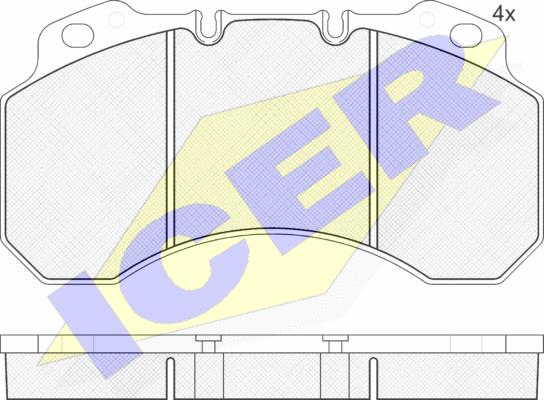 Icer 151245 - Тормозные колодки, дисковые, комплект autodnr.net