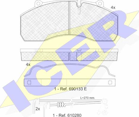 Icer 151423-118 - Тормозные колодки, дисковые, комплект autodnr.net