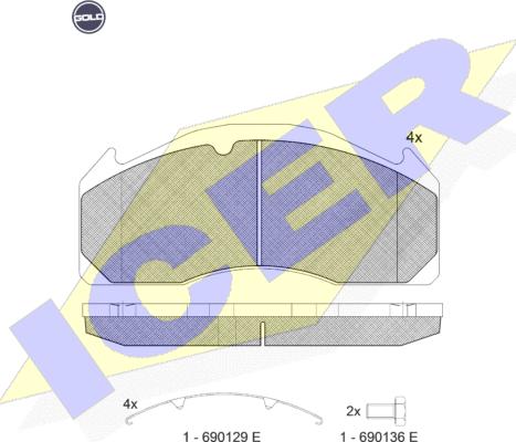 Icer 151427 G - Гальмівні колодки, дискові гальма autocars.com.ua