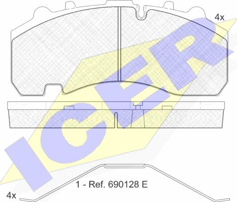 Icer 151630-072 - Тормозные колодки, дисковые, комплект avtokuzovplus.com.ua