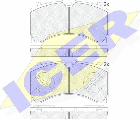 Icer 152123 - Гальмівні колодки, дискові гальма autocars.com.ua