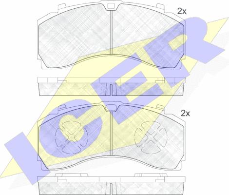 Icer 152124 - Тормозные колодки, дисковые, комплект autodnr.net