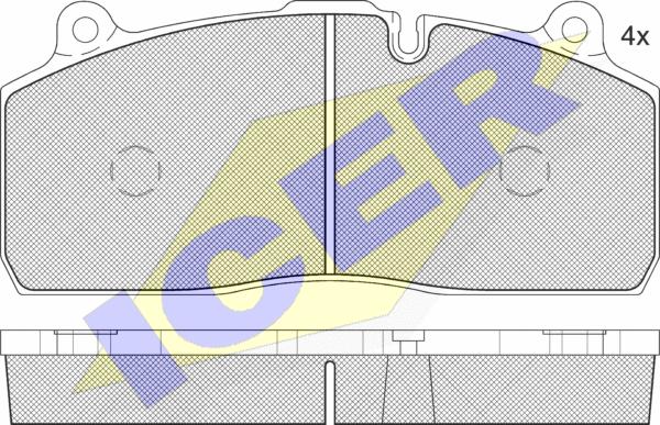 Icer 152150 - Тормозные колодки, дисковые, комплект avtokuzovplus.com.ua