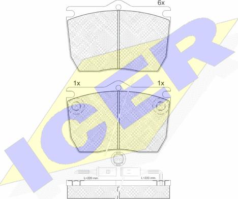 Icer 161032 - Гальмівні колодки, дискові гальма autocars.com.ua