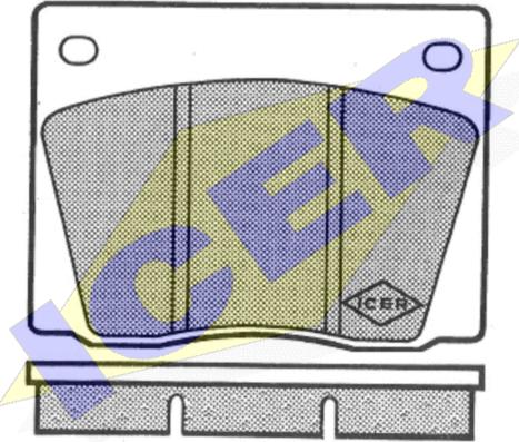 Icer 180013 - Гальмівні колодки, дискові гальма autocars.com.ua