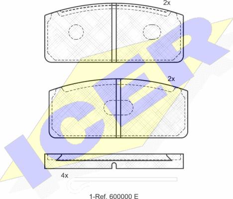 Icer 180029 - Тормозные колодки, дисковые, комплект autodnr.net