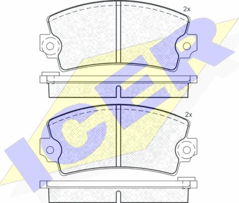 Icer 180101 - Гальмівні колодки, дискові гальма autocars.com.ua