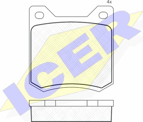 Icer 180122 - Тормозные колодки, дисковые, комплект autodnr.net