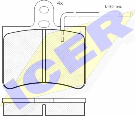 Icer 180136 - Тормозные колодки, дисковые, комплект autodnr.net