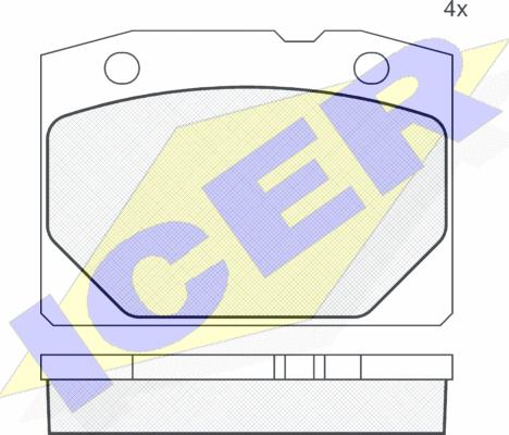 Icer 180155 - Гальмівні колодки, дискові гальма autocars.com.ua