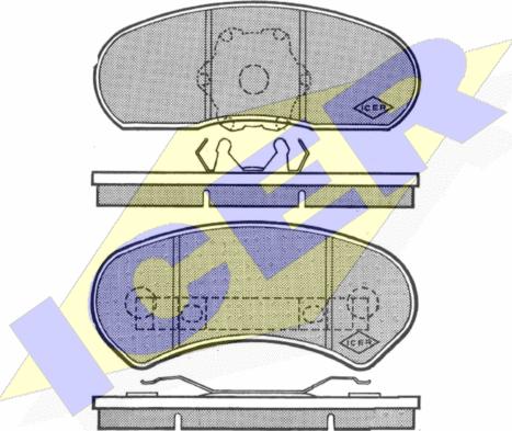 Icer 180168 - Тормозные колодки, дисковые, комплект avtokuzovplus.com.ua